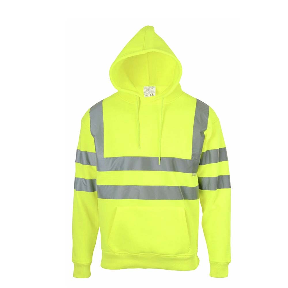 Hi Vis Polyester Hoodie Sweatshirt Without Zip WorkWear Experts